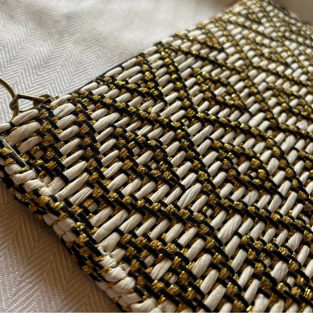QUAGGA Green Label GOLD CLUTCH party bag VELVET TASSEL sustainable PURSE